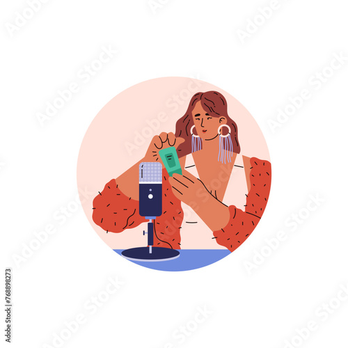 ASMR recording session vector illustration