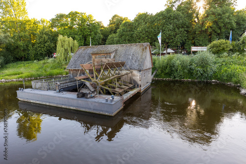 Die Schiffmühle an der Weser bei Minden, Deutschland