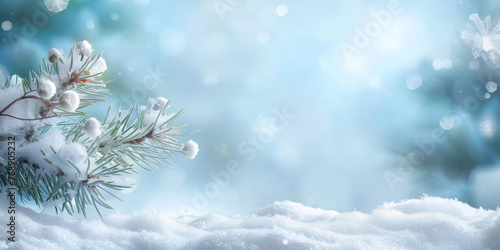 Snow background  with snowflakes falling on the ground Winter christmas  snow background with snowdrifts  banner