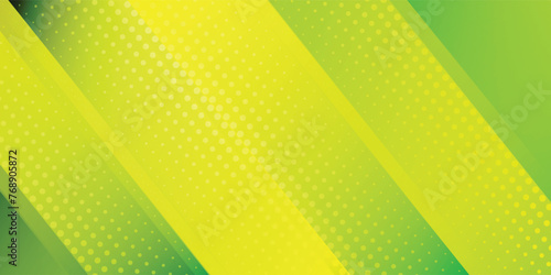 abstract green banner background with diagonal stripes and dot halftone eps 10
