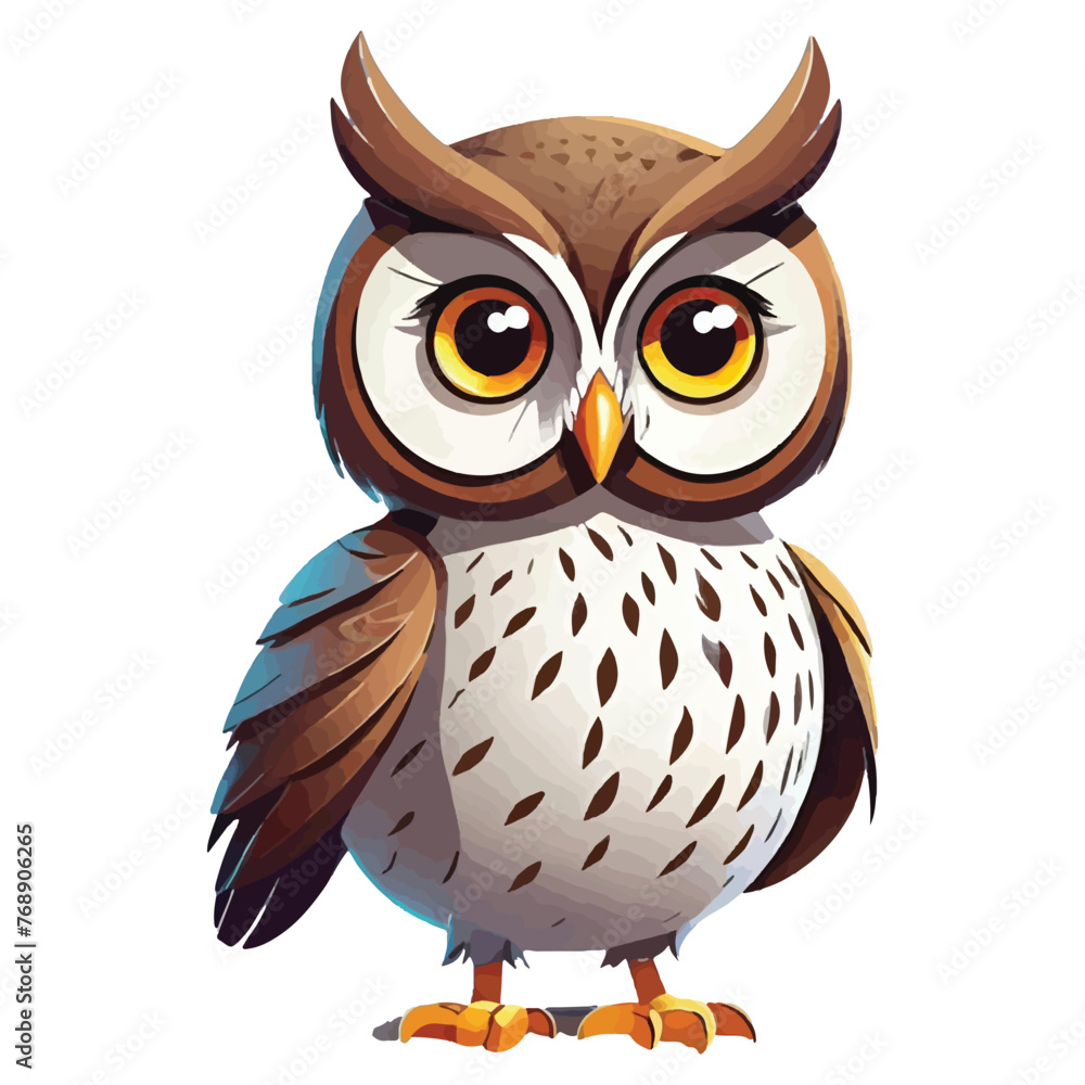 cute little owl with white background cute little owl with white background