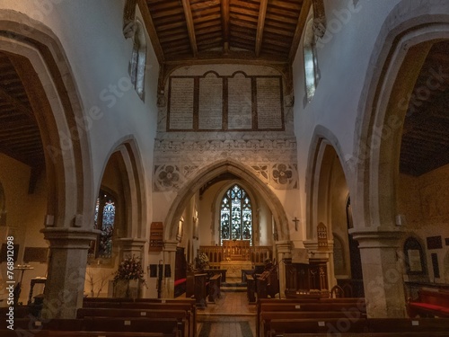 The interior of Chalfont St Giles Church Buckinghamshire England