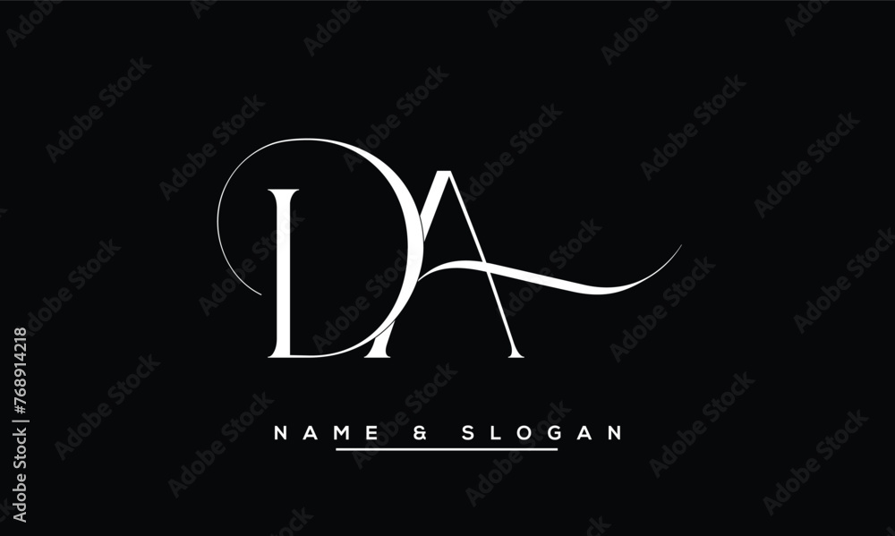 DA, AD, D, A Abstract Letters Logo Monogram DA, AD, D, A Abstract Letters Logo Monogram
