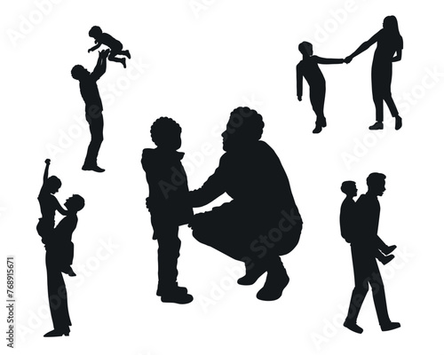 happy family silhouette collection