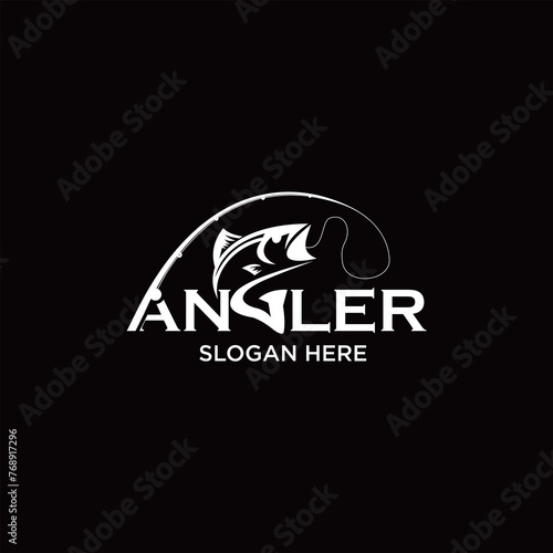 creative simple logo design angler fish