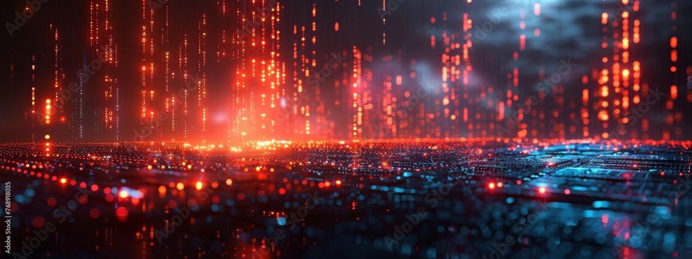 Fototapeta premium Visualize blockchain's role in democratizing access to financial services, with individuals participating in global markets through decentralized platforms.