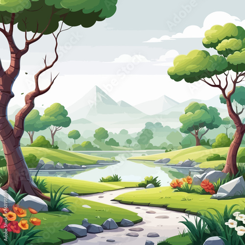 Cartoon Landscape Cartoon Design Very Cool 