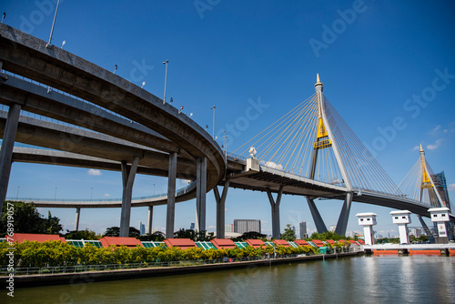 THAILAND SAMUT PRAKAN BHUMIBOL BRIDGE