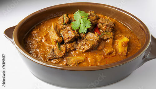 Savor the rich flavors of Indian cuisine with this spicy beef curry, a symphony of traditional spices and tender beef, promising an unforgettable gastronomic experience.