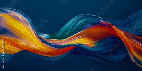 Dynamic abstract waves of color creating a mesmerizing visual flow