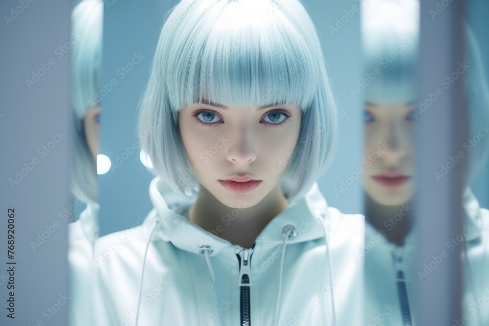 Japanese women anime cosplay like a cartoon character in comicbook story. Generative AI. Japanese women anime cosplay like a cartoon character in comicbook story. Generative AI.