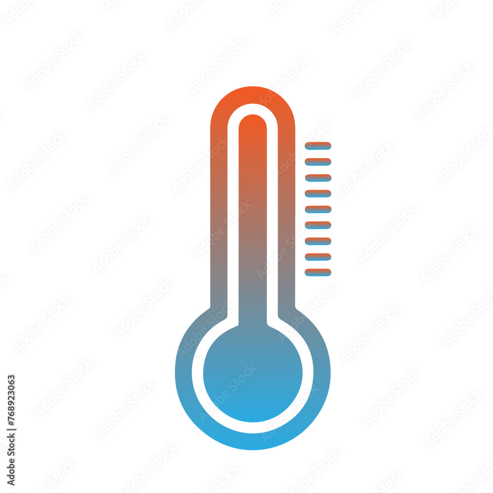 gradient thermometer flat vector icon gradient thermometer flat vector icon