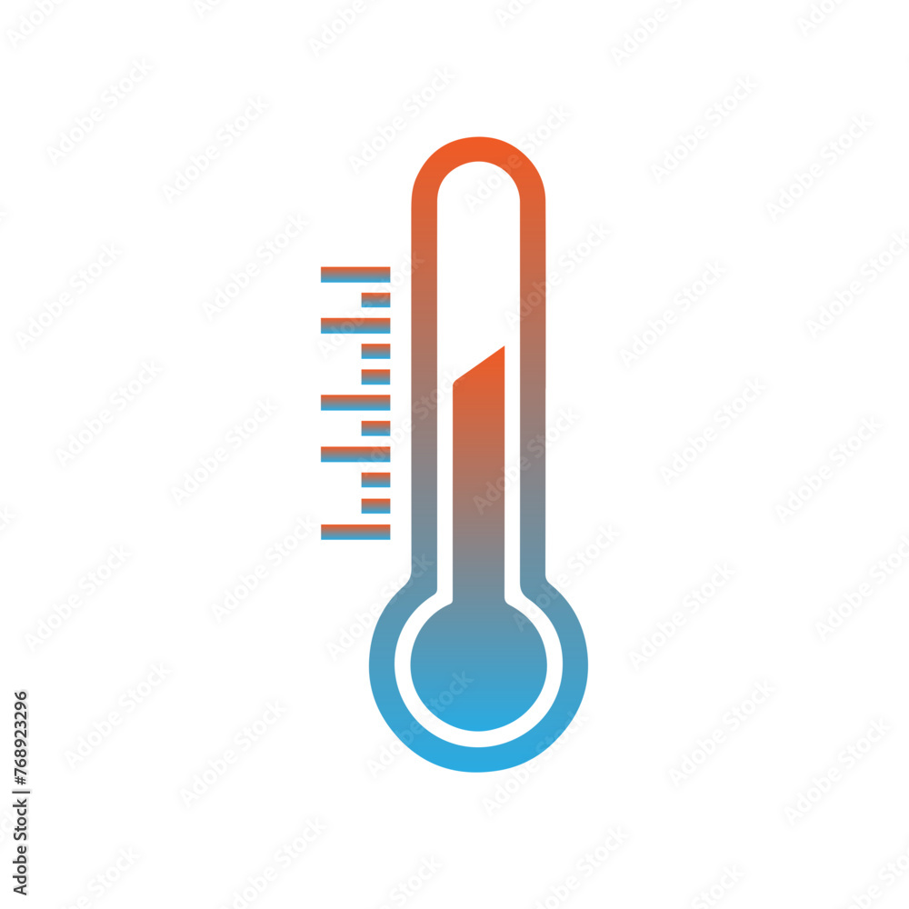 gradient thermometer flat vector icon gradient thermometer flat vector icon