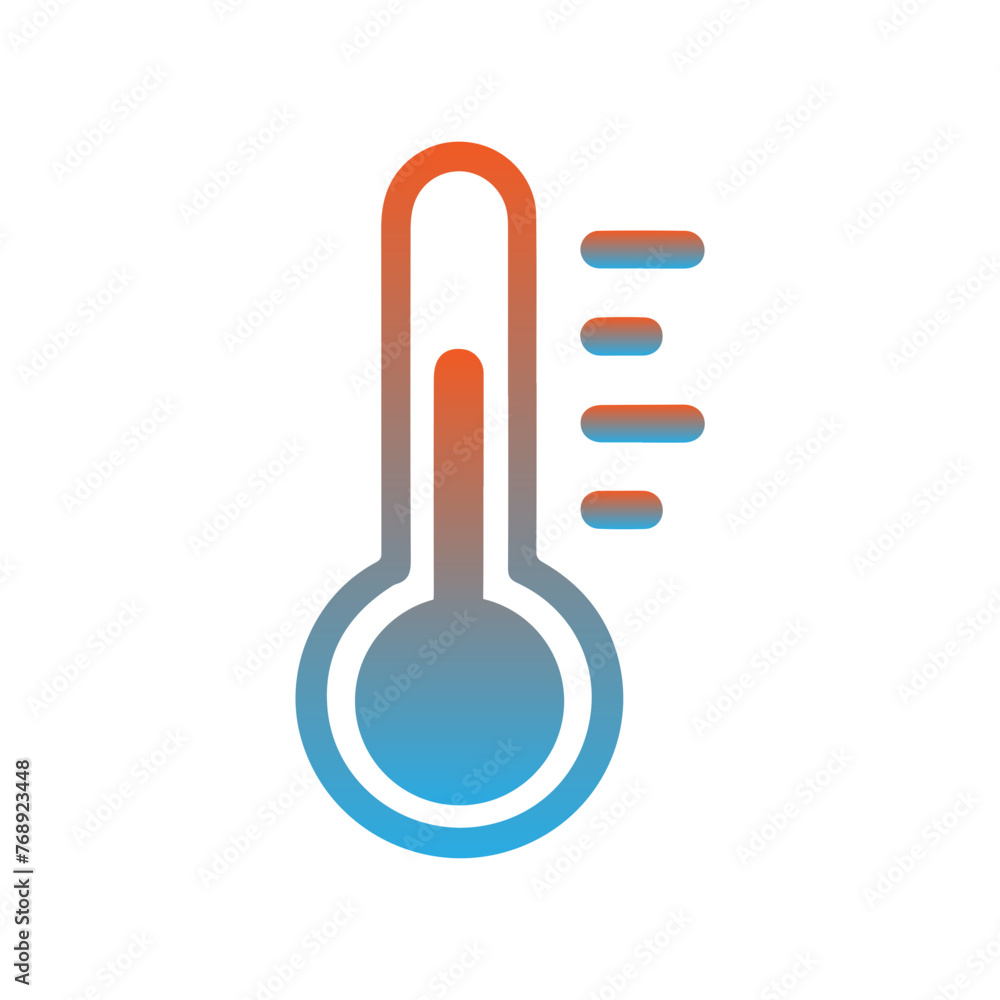 gradient thermometer flat vector icon gradient thermometer flat vector icon