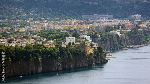 Town Sorrento Landscape in Campania Italy Summer Day photo