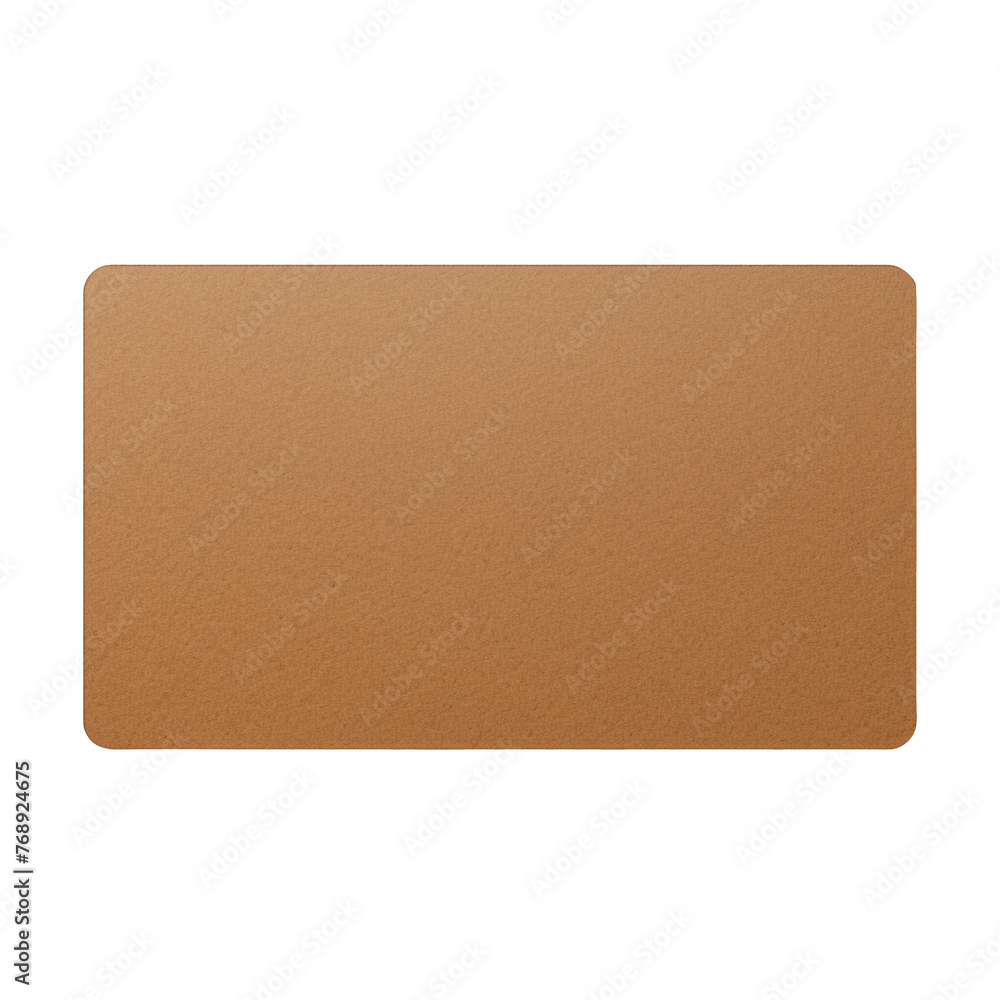 brown card isolated on transparent background