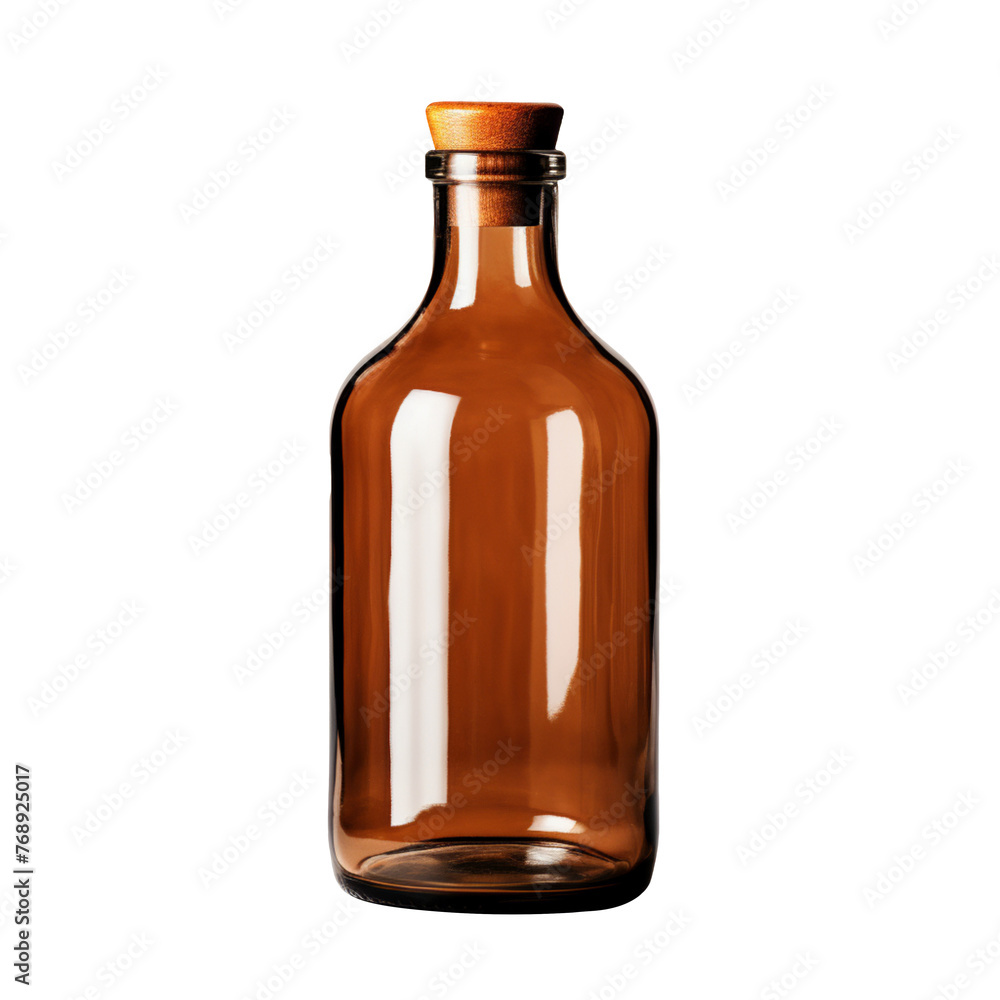 brown glass bottle isolated on transparent background brown glass bottle isolated on transparent background
