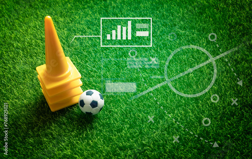 football tactics , soccer manager tactical analysis concept