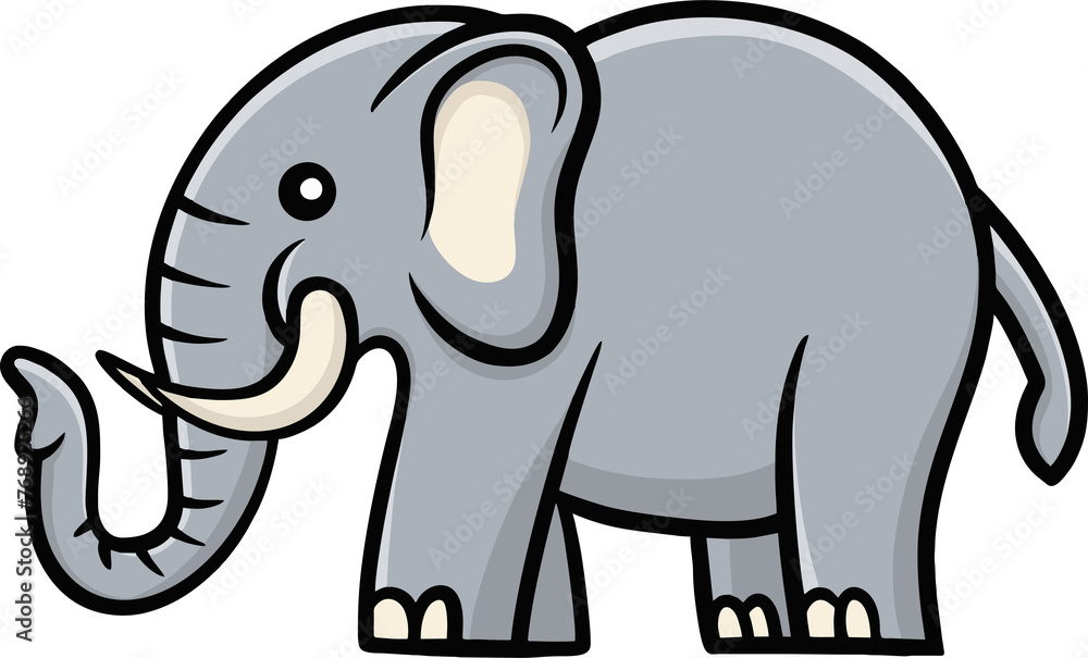 Obraz premium elephant cartoon illustration