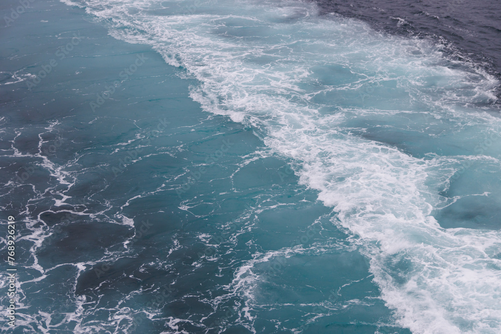 Fototapeta premium Ship wake in the Strait of Gibraltar