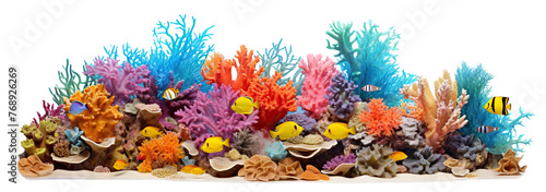 Colorful coral reef cut out © Yeti Studio