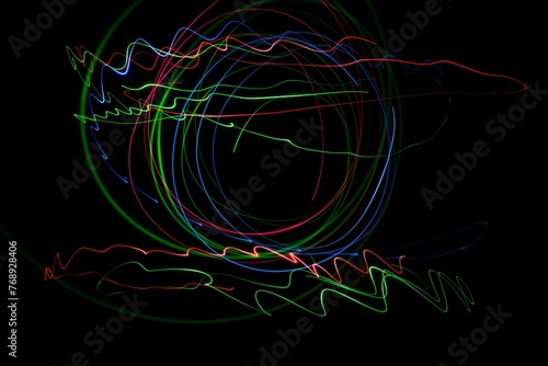 Moving swirls of colored lights