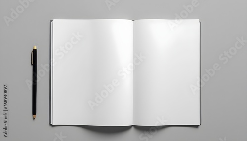 blank open book with pages