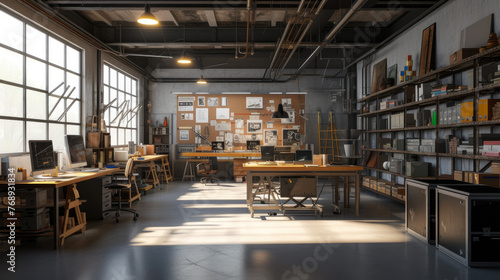 Innovative Industrial Production Workspace