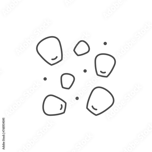 Corn kernels line outline icon