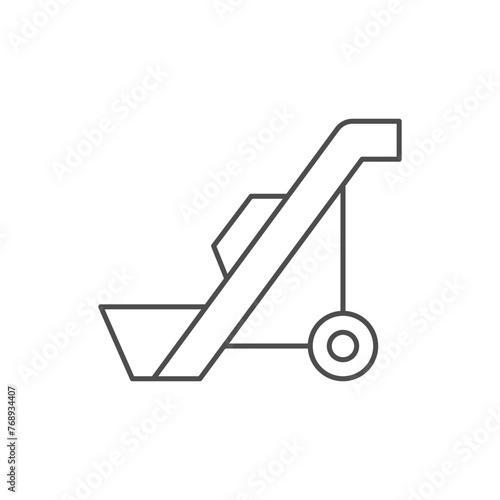 Grain conveyor line outline icon