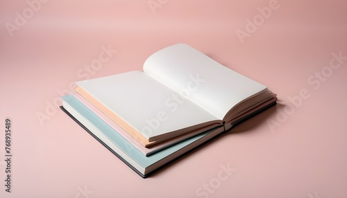 stack of books on white