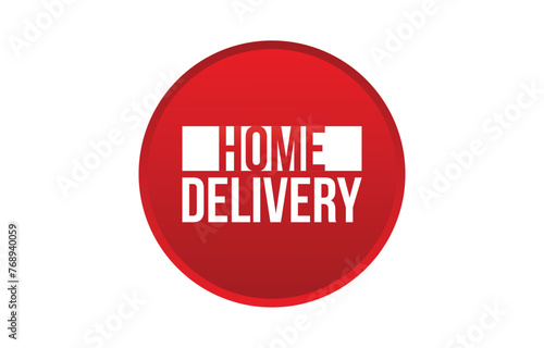 Home Delivery banner design. Home Delivery icon. Flat style vector illustration.