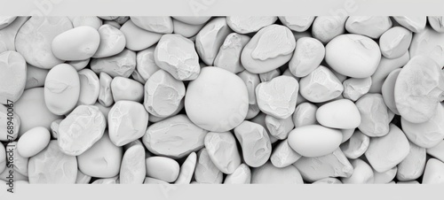 Sandstone Background , Gray and white stone background on the beach. Round and smooth gravel texture. Cobblestone pattern.