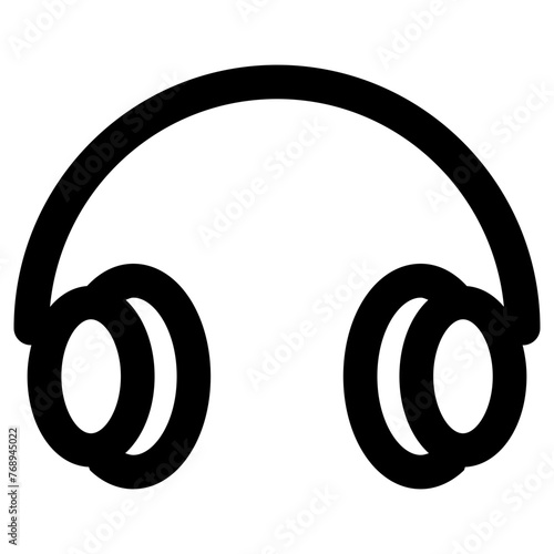 headphone icon, simple vector design