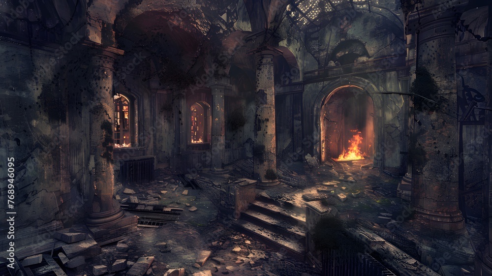 Obraz premium abandoned town