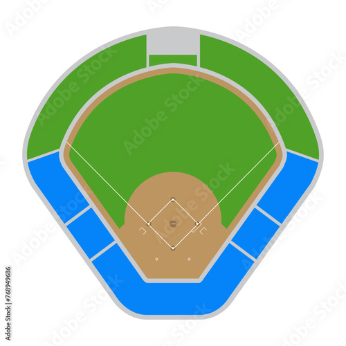 Baseball field. Baseball field icon design illustration.