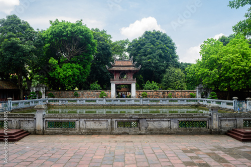 views of literature temple in hanoi, vietnam