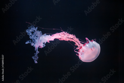underwater photos of purple striped jelly chrysaora colorata