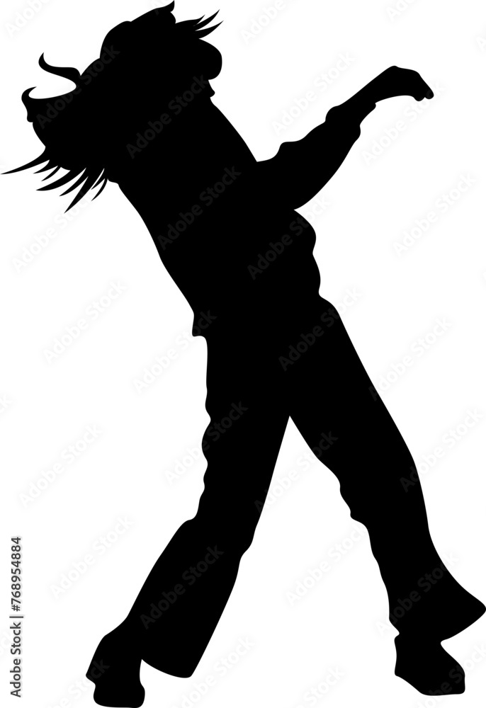 Dance Party Silhouette Icon Dance Party Silhouette Icon