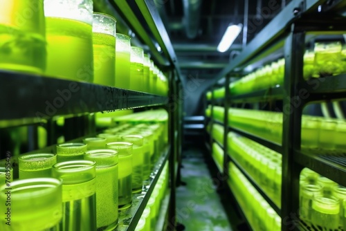 An algae farm for the production of food. photo