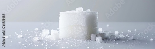 white sugar cubes on a pile