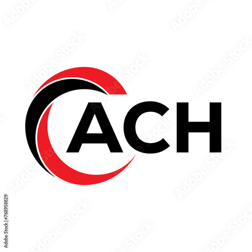 Ach Letter Logo Design. Ach Creative letter logo design vector, Ach Letter Initial Logo Design. photo