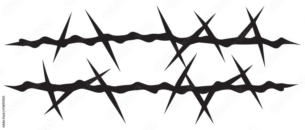 Barbed black vector camp protect danger design. Barbed black vector camp protect danger design.