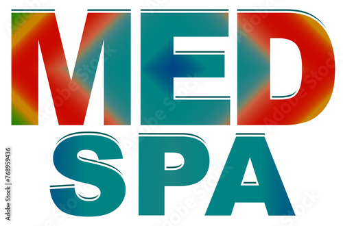 Med Spa logo, concept text, creative design, isolated on white background, illustration © Sam S.