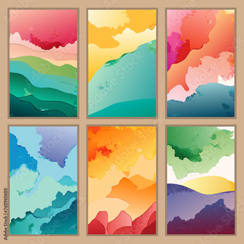 Abstract Watercolor Backgrounds