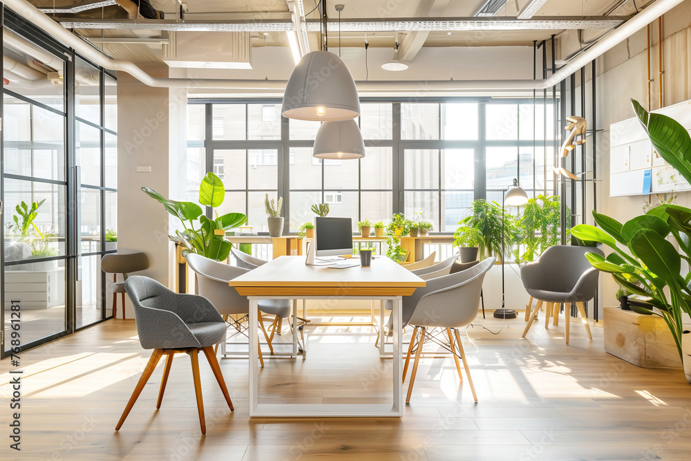 Fototapeta premium Minimalist and ecofriendly office
