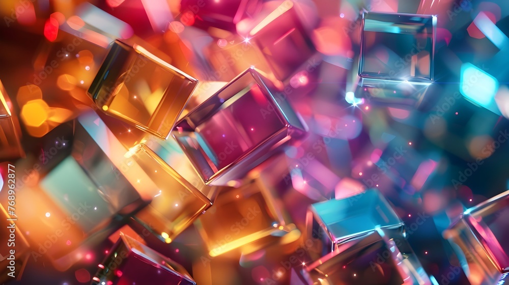 Vivid 3D Cubes Floating in Space Illuminating Diverse Dimensions of Color and Texture Vivid 3D Cubes Floating in Space Illuminating Diverse Dimensions of Color and Texture
