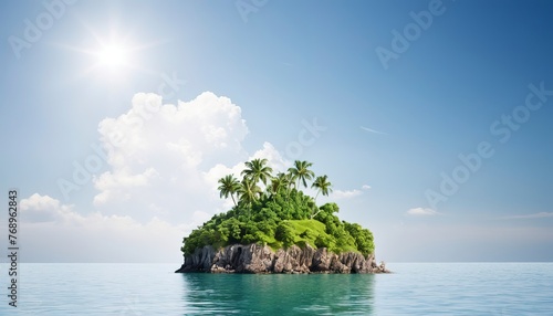 beautiful Island isolated on white background