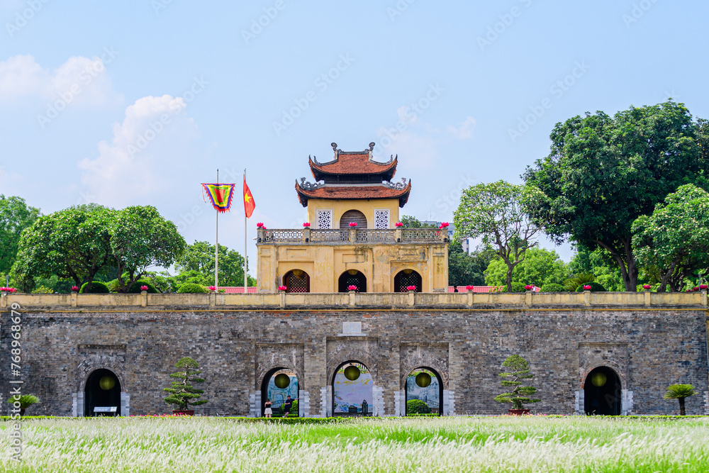 views of hanoi temple, vietnam