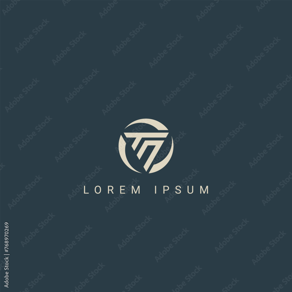 Minimal creative initial based TN logo and NT logo. Letter TN NT creative elegant monogram white color on black background Minimal creative initial based TN logo and NT logo. Letter TN NT creative elegant monogram white color on black background